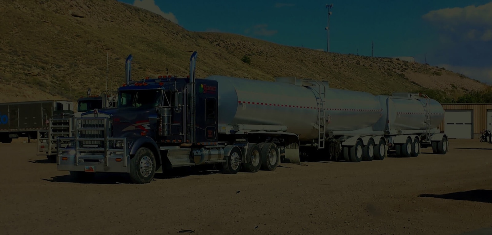 Benz Oil Company fuel semi hauling on the North Dakota prairie