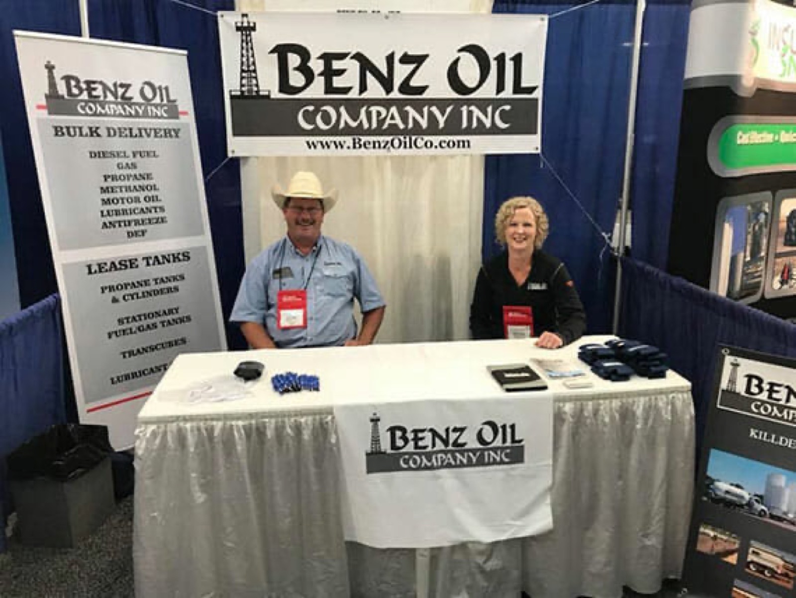 Benz Oil Company booth at the Watford City show